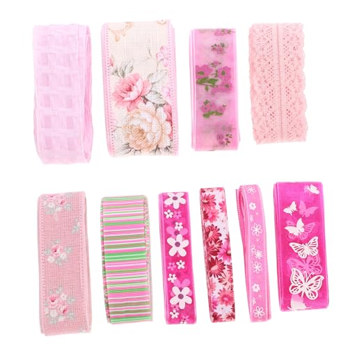 Uonlytech 1 Satz Geschenkbänder Mit Blumenmuster Multifunktionales Zuschneidbares Dekorationsband Für Feste Und Diy Projekte Für Geschenkverpackungen Und Bastelarbeiten 10 Stück von Uonlytech