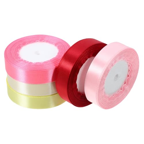Uonlytech 1 Satz Geschenkverpackungsband Multi Stoff Sortiert Seide Dekoration Bunt Für Organza Paket Weihnachten Farbverlaufsbänder Lang Bänder Zum Verpacken Blau Glänzend Polyester 5rollen von Uonlytech