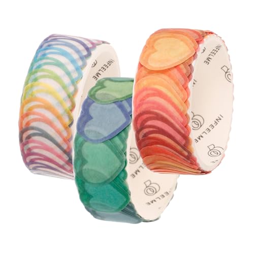Uonlytech 1 Satz Geständnisdichterkassade Notizbuch Schrott Für Sammelalbum Klebrig Dekoratives Klebeband Zum Basteln Scrapbooking-klebeband Vintage Washi Tape Washi -bänder Papier 3rollen von Uonlytech