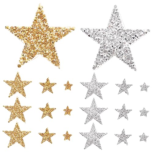 Uonlytech 1 Satz Glitzer Patches Für Kleidung Sternförmige Bügelapplikationen Zur Dekoration Und Reparatur Von Kleidung Taschen Und Accessoires Selbstklebend 30 Stück Uonlytech 1 Satz Glitzer Patches Für Kleidung Sternförmige Bügelapplikationen Zur Dekoration Und Reparatur Von Kleidung Taschen Und Accessoires Selbstklebend 30 Stück von Uonlytech
