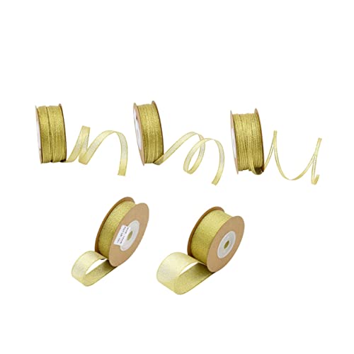 Uonlytech 1 Satz Glitzerbänder Polyester Diy Geschenkband Für Blumenverpackung Basteln Und Partydekorationen 5roll von Uonlytech