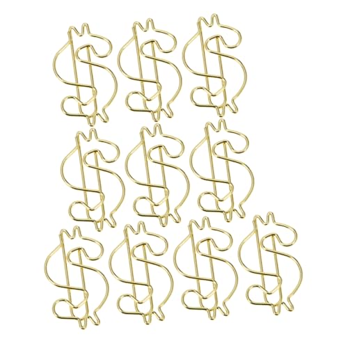 Uonlytech 1 Satz Goldene Paperklamme Elektroplieren Papierclips Papierklammern Büro Schule Büroklammern Runden Geformt Standard Büroklammern Für Die Schule Das Büro Legierung 10 Stück von Uonlytech