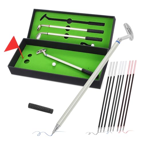 Uonlytech 1 Satz Golf Kugelschreiber mit Nachfüllungen Lustige Design Stifte für Schreibtischaccessoires und Bürobedarf Mini Golfspiel und Putting Matte Uonlytech 1 Satz Golf Kugelschreiber mit Nachfüllungen Lustige Design Stifte für Schreibtischaccessoires und Bürobedarf Mini Golfspiel und Putting Matte von Uonlytech