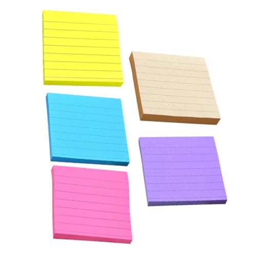 Uonlytech 1 Satz Haftnotizen Selbstklebend und Linierte Notizzettel Verschiedenen Farben für Büro Schule und Zuhause für To Do Listen und Erinnerungen von Uonlytech