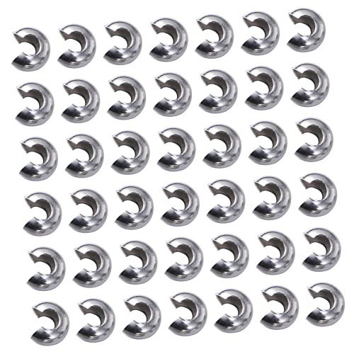 Uonlytech 1 Satz Halskette Verschluss Bastelbedarf Hand Schmuck Key Chains Schmuck Werkzeug Schmuckherstellung Schleifen Doppelt Ring Kettenschnalle Schmuckzubehör Rostfreier Stahl 200 Stück von Uonlytech