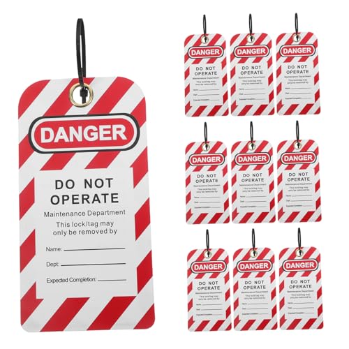 Uonlytech 1 Satz Halte Schloss Tags Sperr Tag Out Tags Gefahr Hänge Sperr Tags Nicht Betreiben Tags Sperr Tag Out Sperr Tag Out Etiketten Sperr Tags Pvc von Uonlytech