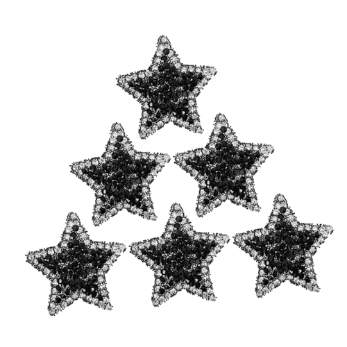 Uonlytech 1 Satz Heißer Diamant-stoffflicken Bausätze Patch Flecken Pads Kleider Perlen Gestickte Aufnäher Nähen Eines Sternförmigen Aufnähers Heißschmelzkleber Black 6 Stück Uonlytech 1 Satz Heißer Diamant-stoffflicken Bausätze Patch Flecken Pads Kleider Perlen Gestickte Aufnäher Nähen Eines Sternförmigen Aufnähers Heißschmelzkleber Black 6 Stück von Uonlytech