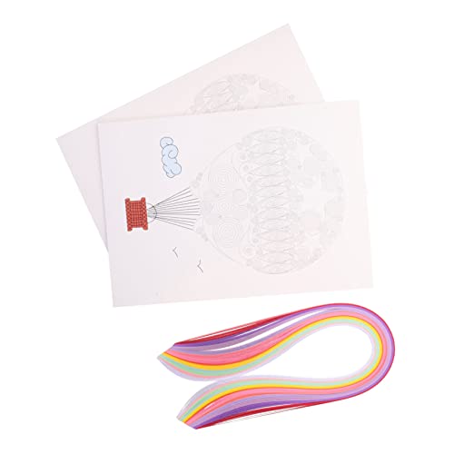 Uonlytech 1 Satz Heißluftballon Origami - Bastelbedarf aus Papier bastelset aus papier selber machen Papierhandwerk für Quilling Kit für Anfänger Quilling bunte Streifen von Uonlytech