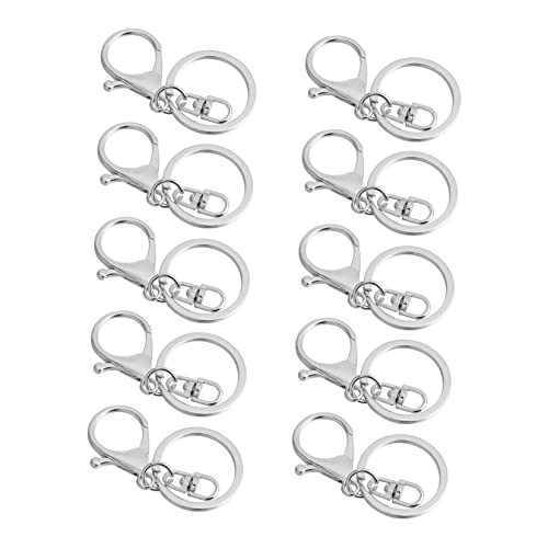 Uonlytech 1 Satz Hummer Schlüsselanhänger Schlüsselkette Kette Geldbörse Drehriegelverschluss Carabiner Hook Karabinerverschlüsse Für Schlüssel Lanyard Clips Karabinerhaken Silver 10 Stück von Uonlytech