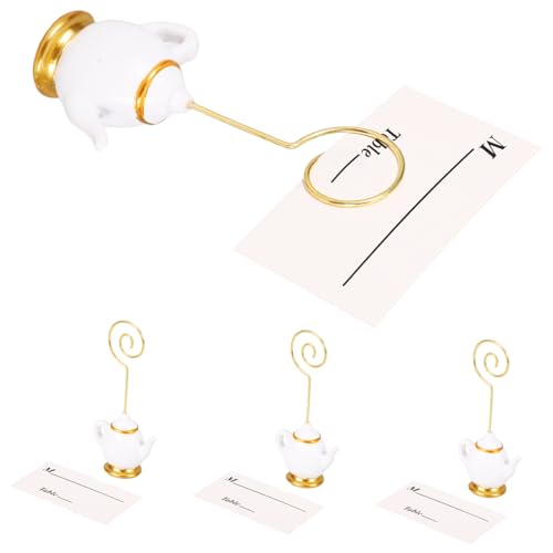 Uonlytech 1 Satz Inhaber der Tabellennummer Schreibtischkartenhalter Tischschildhalter Menü-Memo-Clips Fotohalter Tischnummernhalter für Restaurants TABLE -NUMPER -HAUSE Harz von Uonlytech