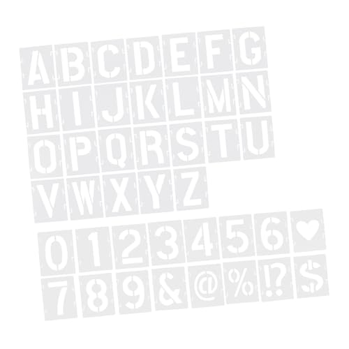 Uonlytech 1 Satz Inkjet-vorlage Handwerk Malschablonen Buchstabenschablonen Klein Schriftzeichen Alphabet-schablonen Groß Brief Schablonen Sprühen Alphabet Stirbt Das Haustier 42 Stück von Uonlytech