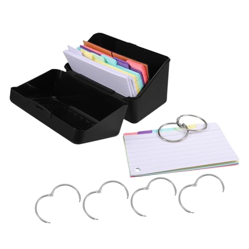 Uonlytech 1 Satz Karteikartenhalter-set Tab-karteikarten Karteikartenetui Notizkarten-organizer Karteikartenteiler Grußkartenhalter Karteikartenhalter Aus Kunststoff Plastikpapier von Uonlytech