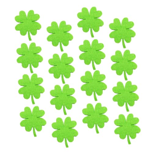 Uonlytech 1 Satz Klee Zubehör Flecken Süße Patches St. Patricks Day Dekorationen Kleidungsflicken Zubehör Für Kopfbedeckungen Exquisite Kleidungsstück Patches Green Filzstoff 50 Stück von Uonlytech