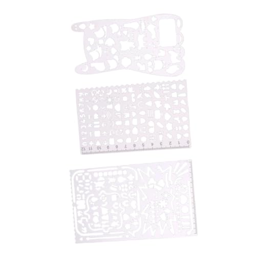 Uonlytech 1 Satz Lesezeichen Handlineal Planer Lesezeichen Mini Lineal Journaling Kleiner Lesezeichen Journal Schablone Zeichnen Malvorlagen Schablonen 3 Stück von Uonlytech