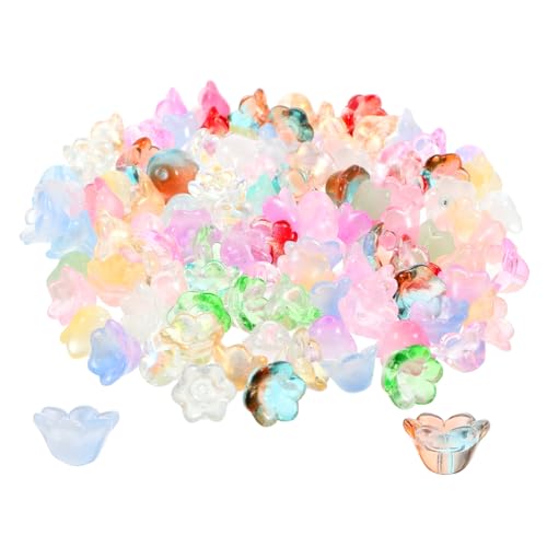Uonlytech 1 Satz Lilie Der Talblume Hanging Dekoration Hängend Ästhetische Reize Anhänger Für Die Schmuckherstellung Rosa Anhänger Für Schmuck Mini-blumenanhänger Diy Zubehör Glas 100 Stück von Uonlytech