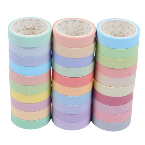 Uonlytech 1 Satz Macaron-aufkleberrolle Schreibwaren Buch Dekoration Diy Bastelbedarf Scrapbook Washi-tape Abdeckband Spender Tagebuch Klebeband Papier Klebeband Japanisches Papier 30 Rollen Uonlytech 1 Satz Macaron-aufkleberrolle Schreibwaren Buch Dekoration Diy Bastelbedarf Scrapbook Washi-tape Abdeckband Spender Tagebuch Klebeband Papier Klebeband Japanisches Papier 30 Rollen von Uonlytech