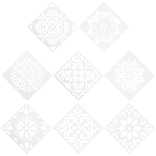 Uonlytech 1 Satz Malvorlage Kinderschablonen Mandala Set Mandala Schablone Von Mandalas Zeichenvorlagen Bunte Mandala Vorlagen Blumen Zeichenvorlagen Weiß 8 Stück von Uonlytech