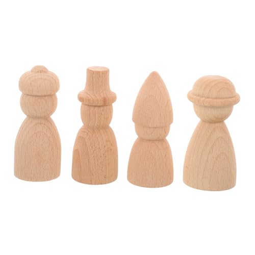 Uonlytech 1 Satz Marionetten-ornamente Menschen Formen Malen Handwerk Miniatur Unvollendet Selbst Bemalte Holzpuppen Diy Leere Holzpflockpuppen Peg-puppen Hölzern 4 Stück Uonlytech 1 Satz Marionetten-ornamente Menschen Formen Malen Handwerk Miniatur Unvollendet Selbst Bemalte Holzpuppen Diy Leere Holzpflockpuppen Peg-puppen Hölzern 4 Stück von Uonlytech