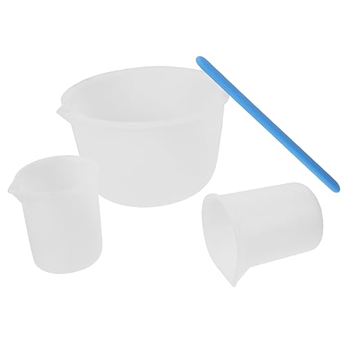 Uonlytech 1 Satz Mixbecher für Epoxidharz Teiliges DIY Werkzeug mit Messbechern und Rührstäben für Kunsthandwerk und Bastelarbeiten Wiederverwendbar und Einfach zu Bedienen von Uonlytech