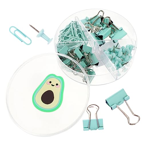 Uonlytech 1 Satz Multifunktionale Büroklammern Set Avocado Teiliges Set für Bürobedarf Dokumentenfixierung und Schülerunterlagen Langlebig und Einfach zu Handhaben Praktische Lösung für von Uonlytech