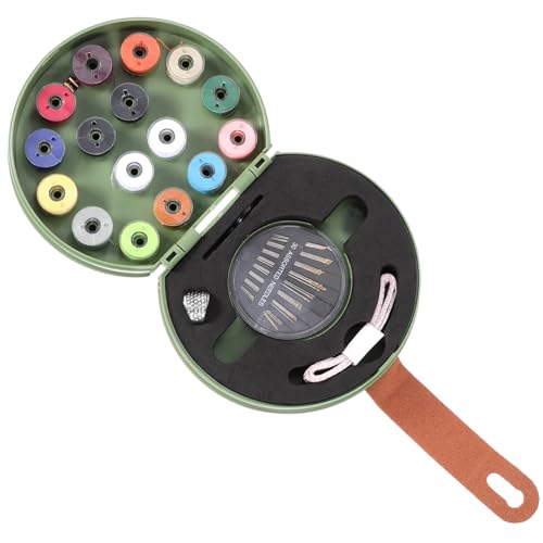 Uonlytech 1 Satz Nähwerkzeug Set mit Fächern zur Aufbewahrung von Nadeln und Stecknadeln Mini Nähutensilien für Unterwegs Design für Einfache Handhabung und Ordnung von Uonlytech