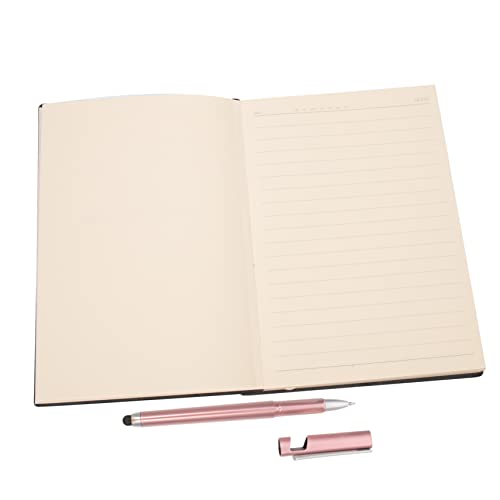 Uonlytech 1 Satz Notizbuch mit Stift Tragbares Notizblock für Täglichen Gebrauch Format für Studenten Büroangestellte und Kreative Schwarzes Design von Uonlytech