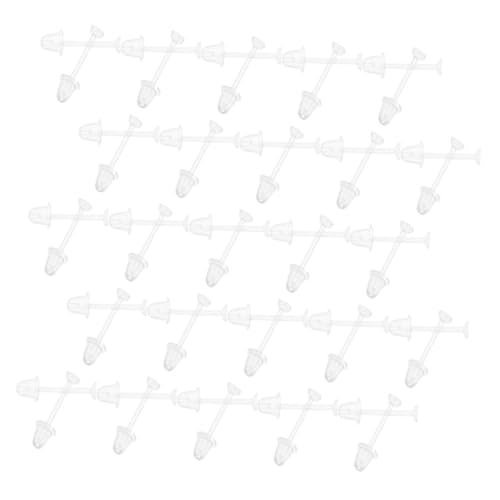 Uonlytech 1 Satz Ohrring Stifte Mit Ohrstecker Und Ohrstecker Verschlüssen Durchsichtige Ohrstopper Für Ohrpiercings Für Diy Schmuckherstellung Und Accessoires 300 Stück von Uonlytech