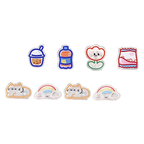 Uonlytech 1 Satz Papiersortierklammern Für Zu Hause Kleine Büroklammern Clips Bürobedarf Papierklammern Testen Papierordner Für Zu Hause Ordner in Liebesform Fotoklemme Acryl 8 Stück von Uonlytech