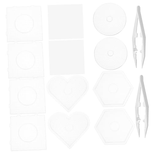 Uonlytech 1 Satz Puzzle Doodle Board Veranstalter Stecktafeln Pegboard wiederverwendbares Bastelperlenbrett Sicherungsperlen-Steckbrett Sicherung Perlen Fach Perlenbretter Plastik von Uonlytech
