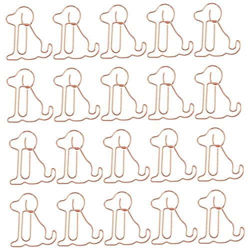 Uonlytech 1 Satz Rose Welpenpapierklammer Cartoon-büroklammer Büroklammern Süß Büroklammern Für Zu Hause Papierklemme Büroklammer Befestigen Metall 50 Stück von Uonlytech
