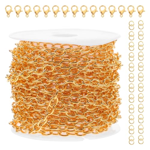 Uonlytech 1 Satz Schmuckzubehör Kette Herstellung Handwerk Reiz Schlüssel rostfrei Karabinerverschlüsse für DIY Eisen Golden Uonlytech 1 Satz Schmuckzubehör Kette Herstellung Handwerk Reiz Schlüssel rostfrei Karabinerverschlüsse für DIY Eisen Golden von Uonlytech