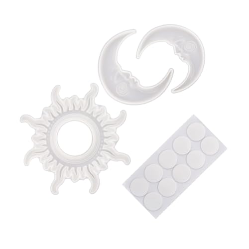 Uonlytech 1 Satz Silikonform für Wandanhänger Mond und Sonne Gießform für Kreative Diy Projekte für Epoxidharz Flexible und Transparente Silikonmuster Einzigartiges Design für Pendants von Uonlytech