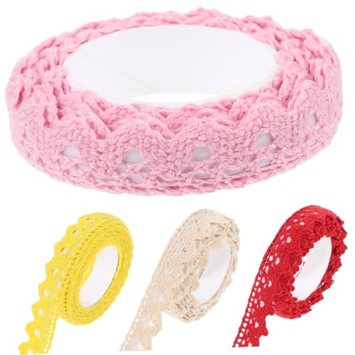 Uonlytech 1 Satz Spitzenband Dekorative Abnehmbare Trim Band Bunte DIY Hand Band Baumwolle 4 STÜCKE Uonlytech 1 Satz Spitzenband Dekorative Abnehmbare Trim Band Bunte DIY Hand Band Baumwolle 4 STÜCKE von Uonlytech