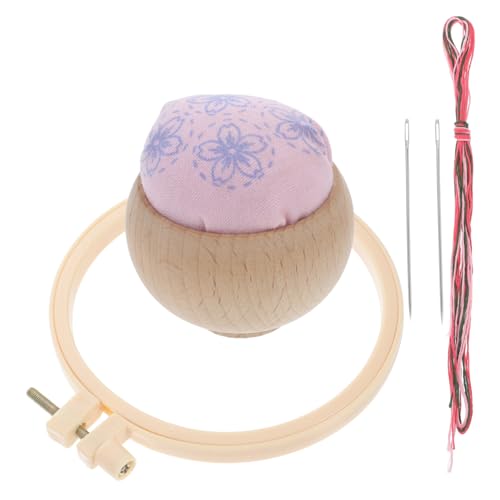 Uonlytech 1 Satz Stickmaterialpaket Sticknadelkissen Stickerei-nadelkissen Kissen Für Nadeln Nadelhalter Rundes Nadelkissen Nähnadelkissen Nadelkissen Zum Nähen Niedlich Buche Rot von Uonlytech