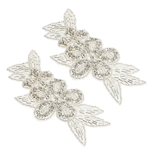 Uonlytech 1 Satz Strass Patches Blumenapplikationen Für Kleidung Hochzeitskleid Verzierung Diy Nähzubehör Für Handarbeiten Und Kreative Projekte 2 Stück Uonlytech 1 Satz Strass Patches Blumenapplikationen Für Kleidung Hochzeitskleid Verzierung Diy Nähzubehör Für Handarbeiten Und Kreative Projekte 2 Stück von Uonlytech