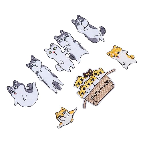 Uonlytech 1 Satz Teiliges Cartoon Hund Applikationen Bestickte Patches Für Jeans Taschen Und Diy Projekte Zum Reparieren Und Dekorieren 9 Stück von Uonlytech