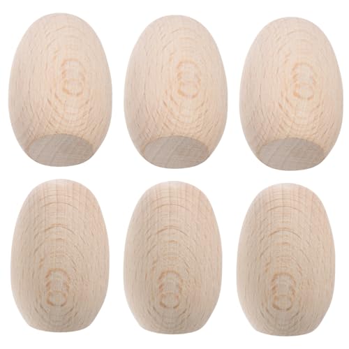 Uonlytech 1 Satz Teiliges Holz Eier Unvollendete Kunsthandwerks Eier Für Diy Dekoration Leicht Bemalbare Fake Für Bastelprojekte 6 Stück Uonlytech 1 Satz Teiliges Holz Eier Unvollendete Kunsthandwerks Eier Für Diy Dekoration Leicht Bemalbare Fake Für Bastelprojekte 6 Stück von Uonlytech