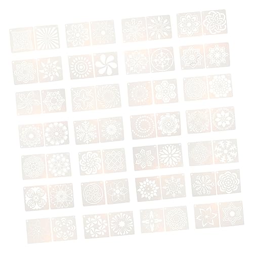 Uonlytech 1 Satz Teiliges Mandala Malset Wiederverwendbare Diy Schablonen Für Kreative Kunstprojekte Wanddekoration Scrapbooking Und Mehr 56 Stück von Uonlytech