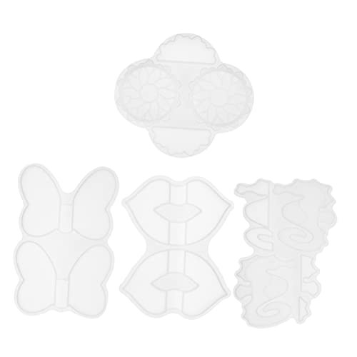 Uonlytech 1 Satz Teiliges Silikon Strohaufsatz Formset Für Epoxidharz Diy Bastel Und Dekorationsmold Für Kreative Projekte Lippen Schmetterling Und Blume Einfach Zu Verwenden 4 Stück von Uonlytech