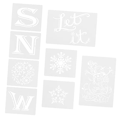 Uonlytech 1 Satz Teiliges Weihnachts Malschablonen Wiederverwendbare Diy Vorlagen Für Festliche Dekoration Und Langlebig Für Holzschilder Und Weihnachtskunstprojekte 8 Stück von Uonlytech