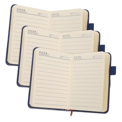 Uonlytech 1 Satz Tragbarer Notizblock Gefüttert Größe Mini Tasche Notizbilder Notizbuch Notizbücher Tragbares Notizpolster Papier 3 Stück von Uonlytech
