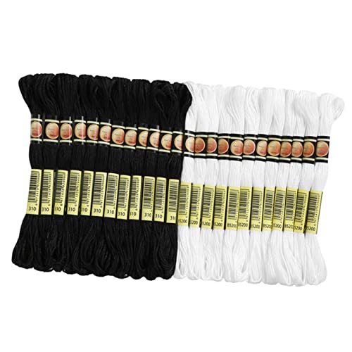 Uonlytech 1 Satz Vielseitige Stickgarne Lange Schwarz Weiße Stickfäden Für Diy Stickprojekte Geeignet Für Handarbeiten Kreuzstich Und Näharbeiten 24 Stück Uonlytech 1 Satz Vielseitige Stickgarne Lange Schwarz Weiße Stickfäden Für Diy Stickprojekte Geeignet Für Handarbeiten Kreuzstich Und Näharbeiten 24 Stück von Uonlytech