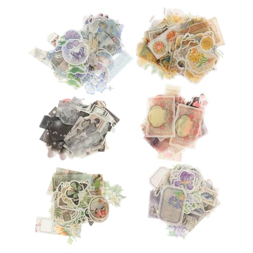Uonlytech 1 Satz Vintage Hand Account Sticker Aufkleber Für Scrapbooking Planner Und Journal Verschiedene Muster Rustikale Dekoration Für Diy Projekte Packung 600 Blatt von Uonlytech
