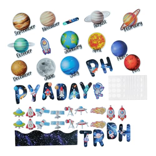 Uonlytech 1 Satz Weltraum-party-dekorationen Geburtstags-pinnwand-dekorationen Dekorative Tapetenausschnitte Cartoon-buchstabendekore Schultapetenausschnitte Bunte Ausschnitte Papier Uonlytech 1 Satz Weltraum-party-dekorationen Geburtstags-pinnwand-dekorationen Dekorative Tapetenausschnitte Cartoon-buchstabendekore Schultapetenausschnitte Bunte Ausschnitte Papier von Uonlytech