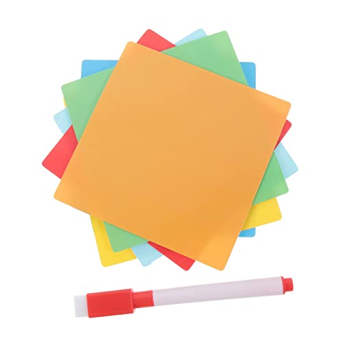 Uonlytech 1 Satz Wiederverwendbare und Abwischbare Klebezettel Haftnotizen Randomisierte Whiteboard Marker für Einfache Notizen Glatten Oberflächen Selbstklebend und von Uonlytech