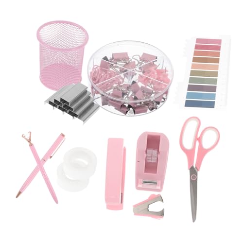 Uonlytech 1 Satz Zubehör Für Bürosets Bürobedarf Schreibtisch Netter Hefter Bürodekoration Für Frauen Hefter Süß Schöner Hefter Katzenbandabroller Homeoffice-grundlagen Rosa Plastik von Uonlytech