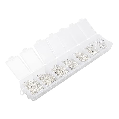 Uonlytech 1 Schachtel DIY Schmuck Zubehör Set mit Verbindungsringen und Schlüsselringen für Schmuckherstellung für Armbänder und Bastelprojekte Hochwertige und Langlebige Materialien von Uonlytech