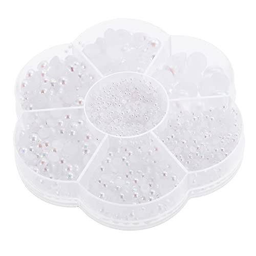Uonlytech 1 Schachtel Multifunktionale Flache Ab Perlen Verschiedenen Leichte Nagelperlen für DIY Nail Supply und Kreative Schmuckdekoration Uonlytech 1 Schachtel Multifunktionale Flache Ab Perlen Verschiedenen Leichte Nagelperlen für DIY Nail Supply und Kreative Schmuckdekoration von Uonlytech