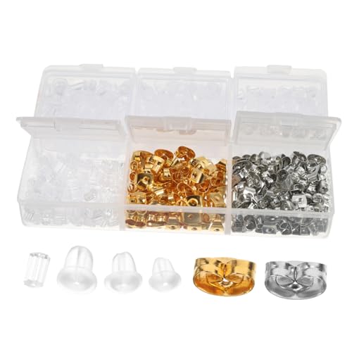 Uonlytech 1 Schachtel Ohrringe Zubehör Schmuckzubehör Gummirücken Für Durchbohrte Ohrringe Ohrstecker Für Ohrstecker Ohrringe Machen Zubehör Ohrringrückseiten Für Ohrstecker Kieselgel von Uonlytech