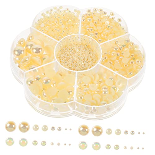 Uonlytech 1 Schachtel Perlhaarzubehör Perle haarschmuck dekorative Haarspange Schmuckherstellungssets für Erwachsene Damenschmuck Kit zur Schmuckherstellung Abs Beige von Uonlytech